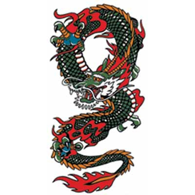 タトゥーシール　ドラゴン２（タトゥー・刺青シール）