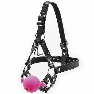 ＜ＳＭ　ＶＩＰ＞鼻フックボールギャグハーネス　（ピンク）（SM・拘束具）